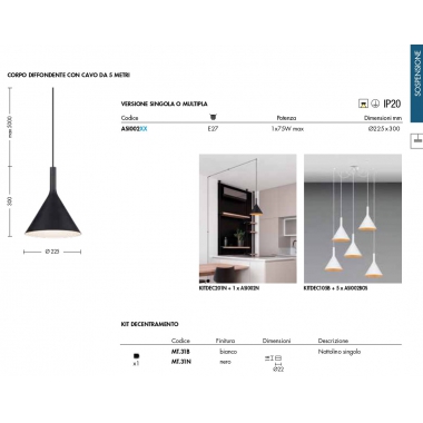 FISSAGGIO BIANCO PER DECENTRAMENTO - ROSSINI ILLUMINAZIONE MT.31B product photo Photo 01 3XL