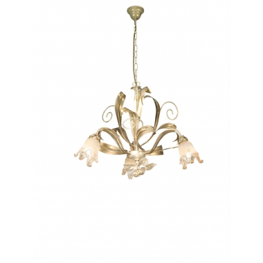 SOSPENSIONE AVORIO ORO CON VETRI - ROSSINI ILLUMINAZIONE REG001 product photo Photo 01 3XL