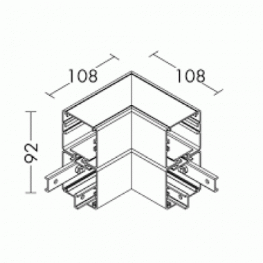 GIUNTO ANGOLARE CIECO - ROSSINI ILLUMINAZIONE YEN117N product photo Photo 01 3XL