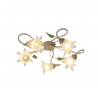 PLAFONIERA AVORIO ORO 5 LUCI - ROSSINI ILLUMINAZIONE CIL103AV product photo