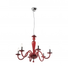 SOSP. 6 LUCI IN VETRO RUBINO - ROSSINI ILLUMINAZIONE CRI002RU product photo