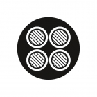 CAVO TONDO 4X0,75 NERO 100 MT - ROSSINI ILLUMINAZIONE C.3-475-N-100 product photo