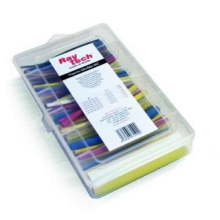 GUAINA TERMORESTRINGENTE A BASSO SPESSORE IN BARRE PRETAGLIATA L 100 MM COLORI ASSORTITI - RAYTECH THERMOMIN/MC product photo