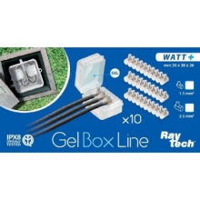 ISOLANTE SIGILLANTE X MORSETTI CON GEL 10PZ + 30 TERMINALI - RAYTECH WATT+1.5 product photo