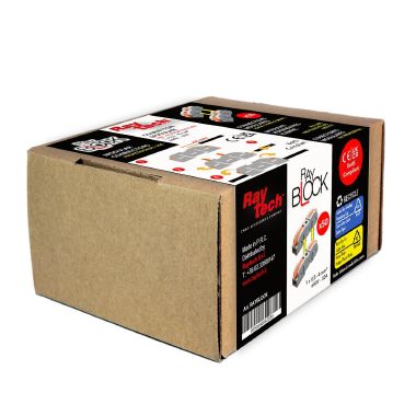 CONNETTORE UNIPOLARE RAYBLOCK INGRESSO BILATERALE SERRAGGIO A LEVA SEZIONI 0.5 - 4 MM2 - 600 V - 32 A - RAYTECH RAYBLOCK product photo Photo 02 3XL