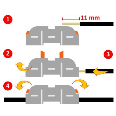 CONNETTORE UNIPOLARE RAYBLOCK INGRESSO BILATERALE SERRAGGIO A LEVA SEZIONI 0.5 - 4 MM2 - 600 V - 32 A - RAYTECH RAYBLOCK product photo Photo 03 3XL