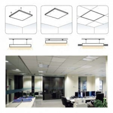 PANNELLO SCALDANTE A INFRAROSSI DA SOFFITTO 59X59X4 300W - RAYTECH WARM/UP1 product photo Photo 02 3XL