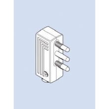 SPINA EXTRAPIATTA CON USCITA ANGOLATA 2 POLI +TERRA 10A BIANCA - SCAME PARRE 11568 product photo