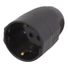 PRESA MOBILE USC.ASS.2P+T16A UNEL NERO - SCAME PARRE 1302084N - SCAME PARRE 1302084N product photo