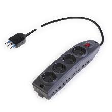 NULTIPR.SP 2P+T 16A/8PR.2P+T BIP+4PR UNEL C/C NER - SCAME PARRE 16540411N - SCAME PARRE 16540411N product photo