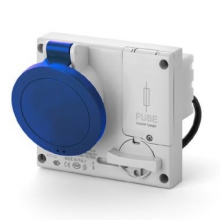 PRESA INTERBLOCCATA OMNIA INCASSO C/FUSIBILE 2P+T 16A 6H 230V IP44 - SCAME PARRE 4011683 product photo