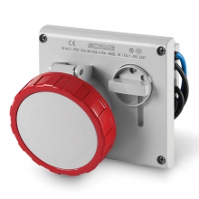 PRESA INTERBLOCCATA INCASSO OMNIA 3 POLI + NEUTRO 32A  6H IP67 - SCAME PARRE 4053287 product photo