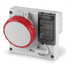 PRESA INCASSO OMNIA C/FUSIBILE 3P+N 16A 6H IP67 346-415V 60HZ - 50HZ 136X125MM MORSETTI A VITE - SCAME PARRE 4061687 product photo