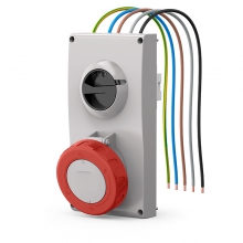 PRESA INTERBLOCCATA INCASSO PROXIMA 63A 3P+N  6H 346-415V 60HZ - 50HZ 136X275MM MORSETTI A VITE - SCAME PARRE 4076387 product photo