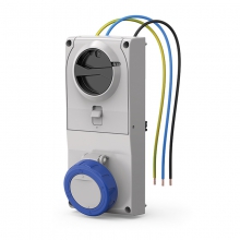 PRESA INCASSO PROXIMA CON FUSIBILE.2P+T 16A 6H 200-250V 60HZ - 50HZ 103X230MM MORSETTI A VITE - SCAME PARRE 4081683 product photo