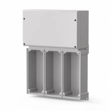 BASE + DERIVAZIONE X 3 PRESE 16/32A SUPPORTO MODULARE IP66 - SCAME PARRE 5735130 product photo