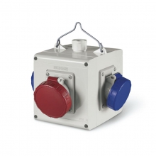 ADATTATORE MULTIPLO 3 USCITE + INTERRUTTORE X TORRETTA IP66 - SCAME PARRE 6253506060 product photo