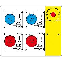 QUADRO MBOX2 MORSETTIERA + EMERGENZA PRESA CON FUSIBILI - SCAME PARRE 6565924008 product photo
