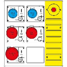 QUADRO MBOX3 MORSETTIERA +EMERGENZA PR. C/FUSIBILI - SCAME PARRE 6576935087 product photo