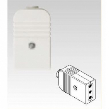 PRESA 2 POLI +TERRA 10A CON USCITA ASSIALE BIANCA - SCAME PARRE 1105011 product photo Photo 01 3XL