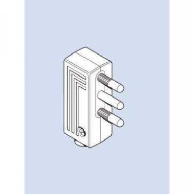SPINA EXTRAPIATTA CON USCITA ANGOLATA 2 POLI +TERRA 10A BIANCA - SCAME PARRE 11568 product photo Photo 01 3XL