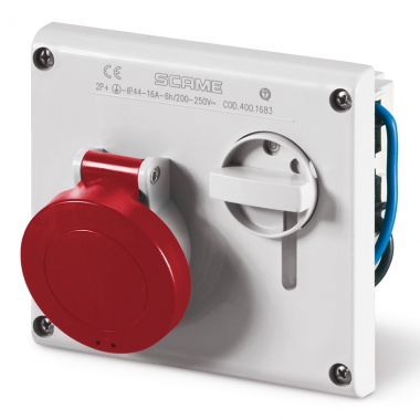 PRESA INTERBLOCCATA INCASSO OMNIA 3P+T 16A 6H IP44 - SCAME PARRE 4001686 product photo Photo 01 3XL