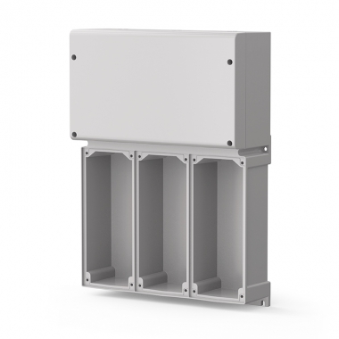 BASE + DERIVAZIONE X 3 PRESE 16/32A SUPPORTO MODULARE IP66 - SCAME PARRE 5735130 product photo Photo 01 3XL