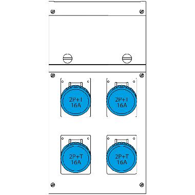 QUADRO C/4 PR.2P+T 16A 250V C/MTD+CAVO IP66 - SCAME PARRE 6304506012 - SCAME PARRE 6304506012 product photo Photo 01 3XL