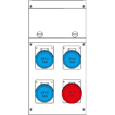 QUADRO C/4 PR.3P+N+T 16A 400V C/MTD+CAVO IP66 - SCAME PARRE 63045061059 - SCAME PARRE 63045061059 product photo Photo 01 3XL