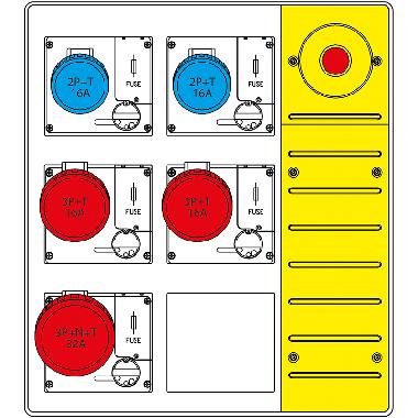 QUADRO MBOX3 MORSETTIERA +EMERGENZA PR. C/FUSIBILI - SCAME PARRE 6576935087 product photo Photo 01 3XL