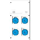 QUADRO C/4 PR.2P+T 16A 250V C/MTD+CAVO IP66 - SCAME PARRE 6304506012 - SCAME PARRE 6304506012 product photo