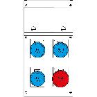 QUADRO C/4 PR.3P+N+T 16A 400V C/MTD+CAVO IP66 - SCAME PARRE 63045061059 - SCAME PARRE 63045061059 product photo