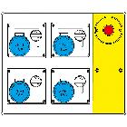 MBOX2 CON SPINA+EMERGENZA  PR.S/FUSIBILI - SCAME PARRE 6567824054 - SCAME PARRE 6567824054 product photo