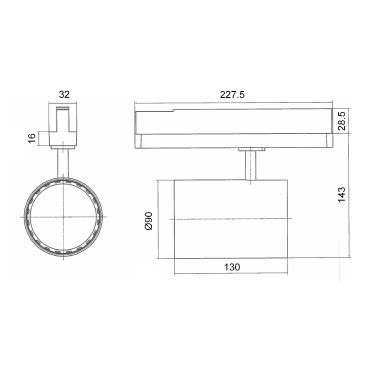 BEND 2019 -C-XS 35W 830PW 900MA 25   BR - SIDE ILLUMINAZIONE 67308/LBC/25 - SIDE ILLUMINAZIONE 67308/LBC/25 product photo Photo 03 3XL
