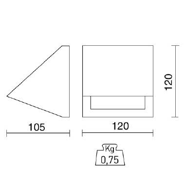 MINI APPLY LED 7,2W 230V 3000K NE - SIDE ILLUMINAZIONE E8065/LBC - SIDE ILLUMINAZIONE E8065/LBC product photo Photo 03 3XL