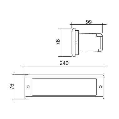 PLAFONIERA INCASSO MINIGREEN LED 6X1.2W 350MA LBI GRIGIO - SIDE ILLUMINAZIONE E8085/LBI product photo Photo 03 3XL