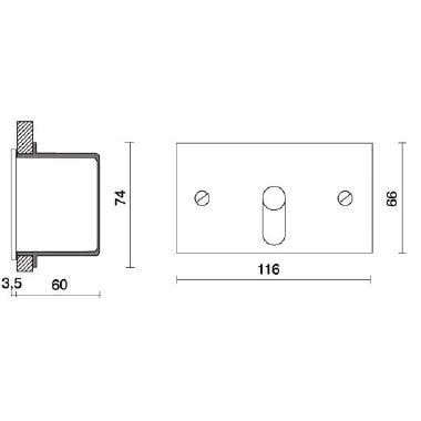SMALL LONG INTERNI LBC 1X2W 230V GR - SIDE ILLUMINAZIONE E909/L/LBC - SIDE ILLUMINAZIONE E909/L/LBC product photo Photo 03 3XL
