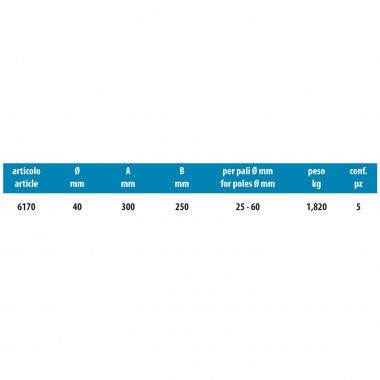 SEM STAFFA PER PALO DM. 40 MM. - SEM 6170 product photo Photo 01 3XL