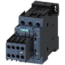 Contattore di potenza, AC-3 12 A, 5,5 kW / 400 V 2 NO+2 NC, DC 24 V a 3 poli, gr - SIEMENS 3RT20241BB44 product photo