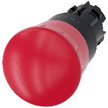 PULS.FUNGO EMERG.ROSSO ROTAZIONE 40MM - SIEMENS 3SU10001HB200AA0 - SIEMENS 3SU10001HB200AA0 product photo