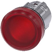 INDICATORE LUMINOSO ROSSO LENTE LISCIA - SIEMENS 3SU10516AA200AA0 - SIEMENS 3SU10516AA200AA0 product photo
