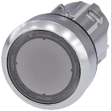 Pulsante, 22 mm, rotondo, in metallo lucido, trasparente, bottone - SIEMENS 3SU10500AB700AA0 product photo Photo 01 3XL