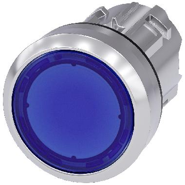 PULS. LUMINOSO PIATTO BLU - SIEMENS 3SU10510AB500AA0 - SIEMENS 3SU10510AB500AA0 product photo Photo 01 3XL
