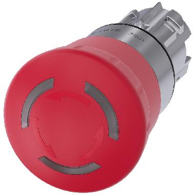 PULS. LUM. FUNGO EMERG.ROSSO ROTAZ. 40MM - SIEMENS 3SU10511HB200AA0 - SIEMENS 3SU10511HB200AA0 product photo Photo 01 3XL