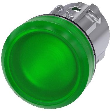 INDICATORE LUMINOSO VERDE LENTE LISCIA - SIEMENS 3SU10516AA400AA0 - SIEMENS 3SU10516AA400AA0 product photo Photo 01 3XL