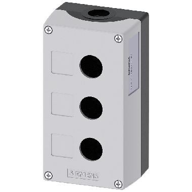 PULSANTIERA VUOTA GRIGIA 3 FORI - SIEMENS 3SU18030AA000AB1 - SIEMENS 3SU18030AA000AB1 product photo Photo 01 3XL