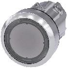 Pulsante, 22 mm, rotondo, in metallo lucido, trasparente, bottone - SIEMENS 3SU10500AB700AA0 product photo