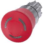 PULS. LUM. FUNGO EMERG.ROSSO ROTAZ. 40MM - SIEMENS 3SU10511HB200AA0 - SIEMENS 3SU10511HB200AA0 product photo