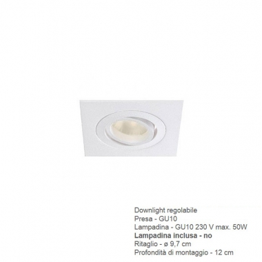 ROW 1 GU10 DOWNLIGHT, BIANCO - SLV ITALIA 112661 product photo Photo 01 3XL