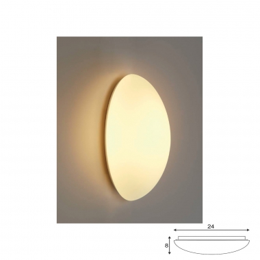 WL 103 E14, DA PARETE, OVALE, VETRO BIANCO, - SLV ITALIA 155240 product photo Photo 01 3XL